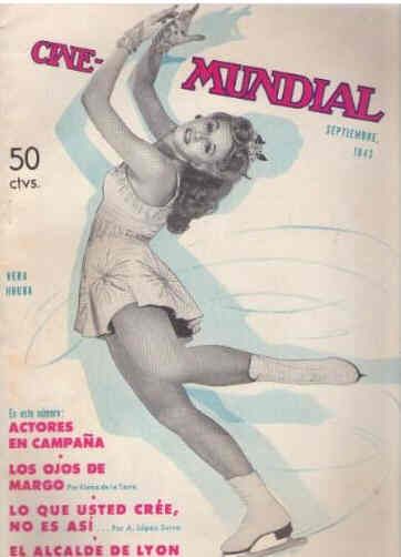 CINE-MUNDIAL magazine side cover September 1943