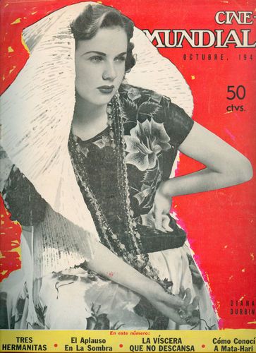 CINE-MUNDIAL magazine side cover October 1943