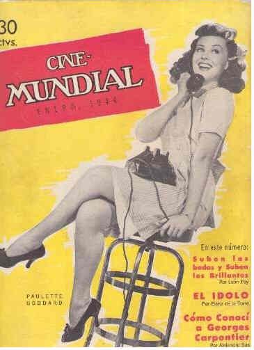 CINE-MUNDIAL magazine side cover January 1944