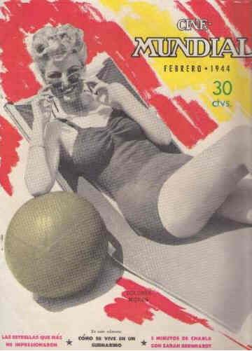 CINE-MUNDIAL magazine side cover February 1944