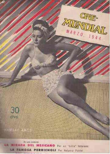 CINE-MUNDIAL magazine side cover March 1944