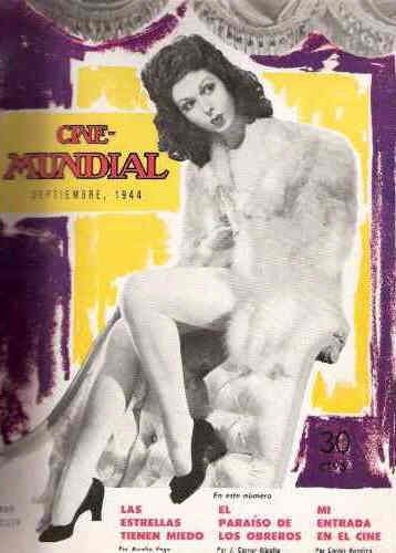 CINE-MUNDIAL magazine side cover September 1944