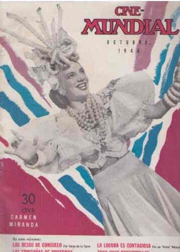 CINE-MUNDIAL magazine side cover October 1944
