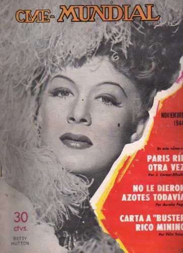 CINE-MUNDIAL magazine side cover November 1944
