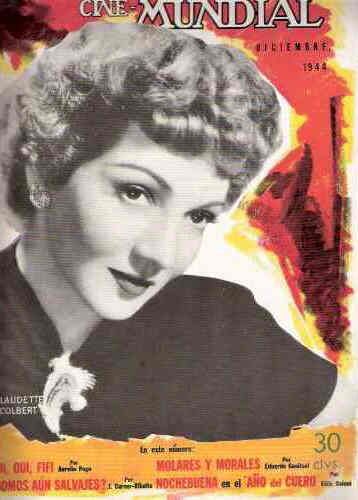 CINE-MUNDIAL magazine side cover December 1944