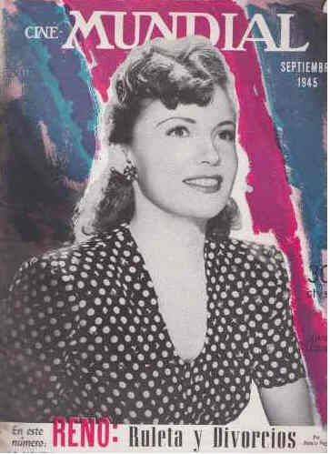 CINE-MUNDIAL magazine side cover September 1945