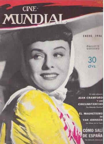 CINE-MUNDIAL magazine side cover January 1946
