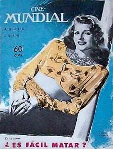 CINE-MUNDIAL magazine side cover April 1946