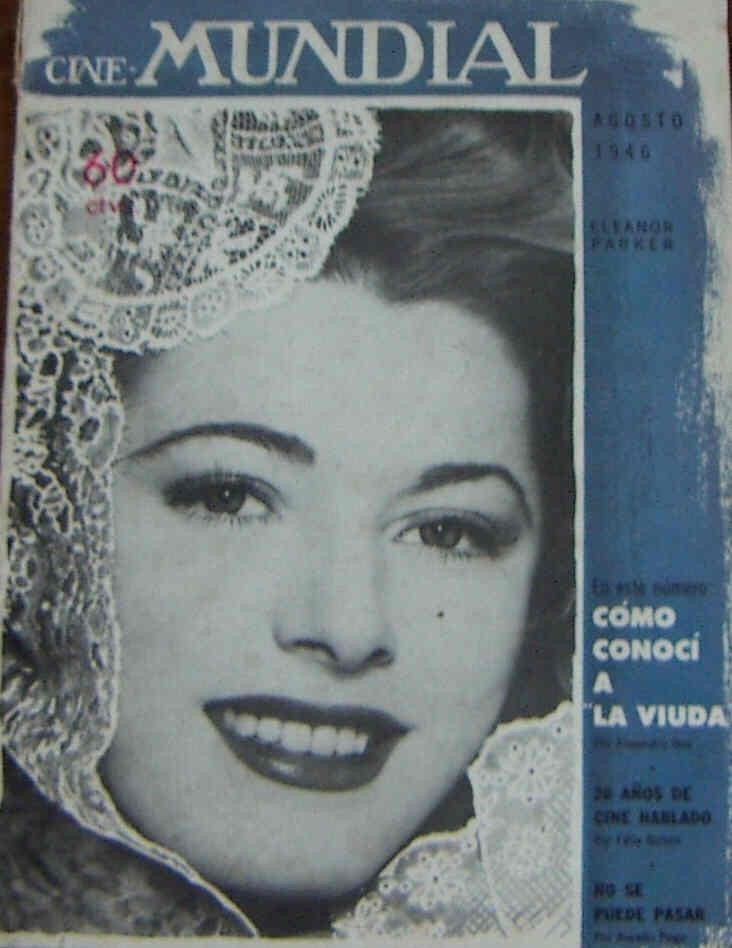 CINE-MUNDIAL magazine side cover August 1946