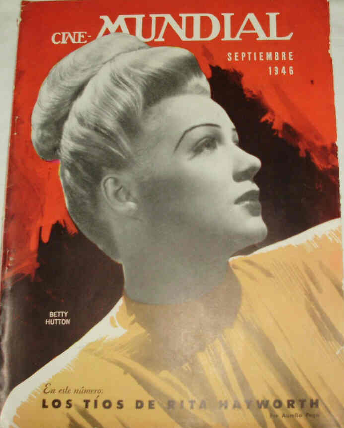 CINE-MUNDIAL magazine side cover September 1946
