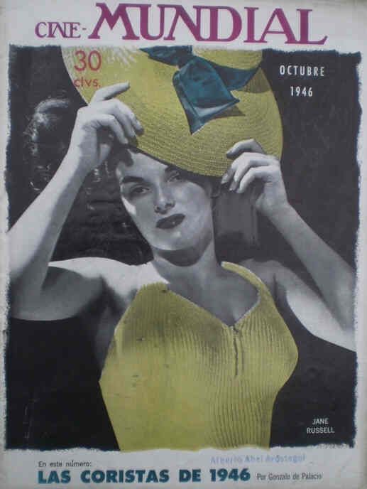 CINE-MUNDIAL magazine side cover October 1946