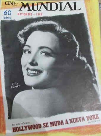 CINE-MUNDIAL magazine side cover November 1946