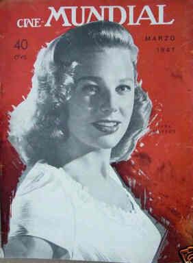 CINE-MUNDIAL magazine side cover March 1947