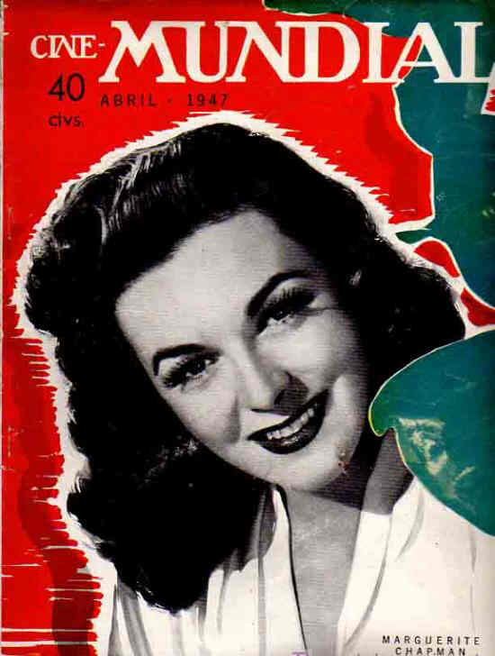 CINE-MUNDIAL magazine side cover April 1947