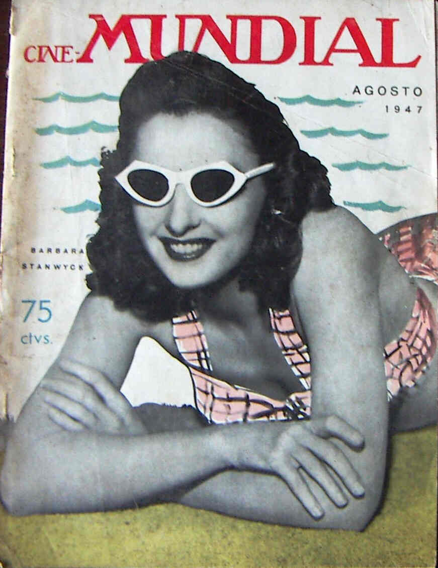 CINE-MUNDIAL magazine side cover August 1947
