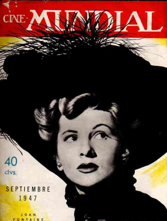 CINE-MUNDIAL magazine side cover September 1947