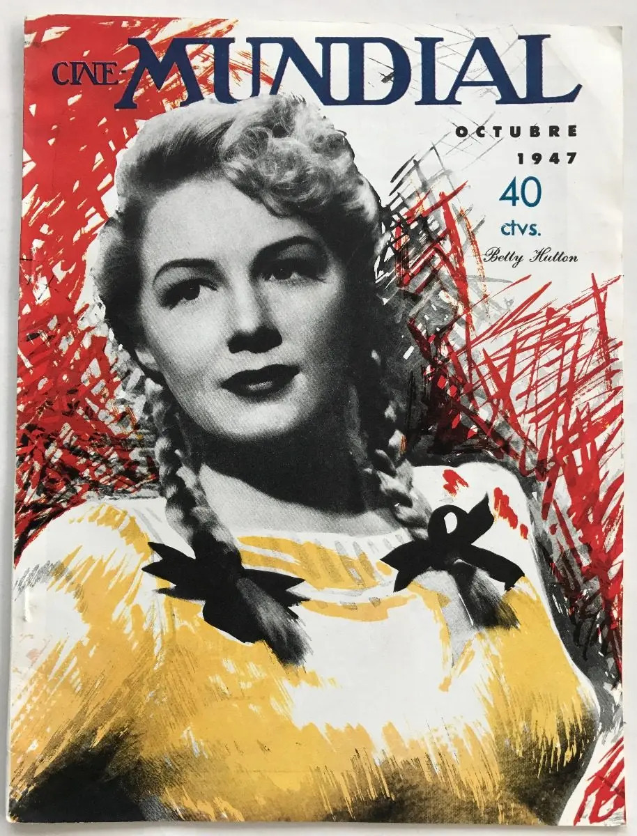 CINE-MUNDIAL magazine side cover October 1947