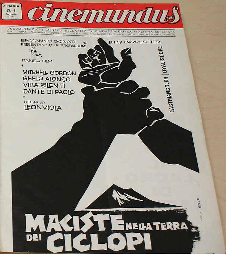 CINEMUNDUS magazine side cover January 1961