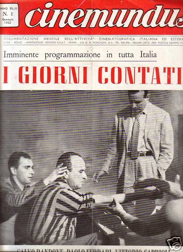CINEMUNDUS magazine side cover January 1962