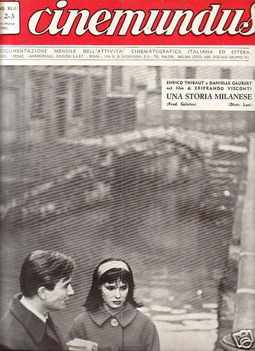 CINEMUNDUS magazine side cover February/March 1962