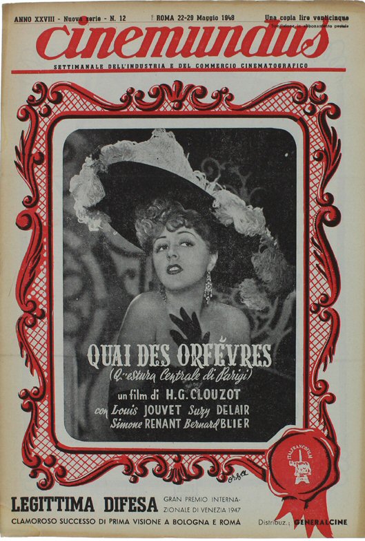 CINEMUNDUS magazine side cover Issue 12 22 May 1948