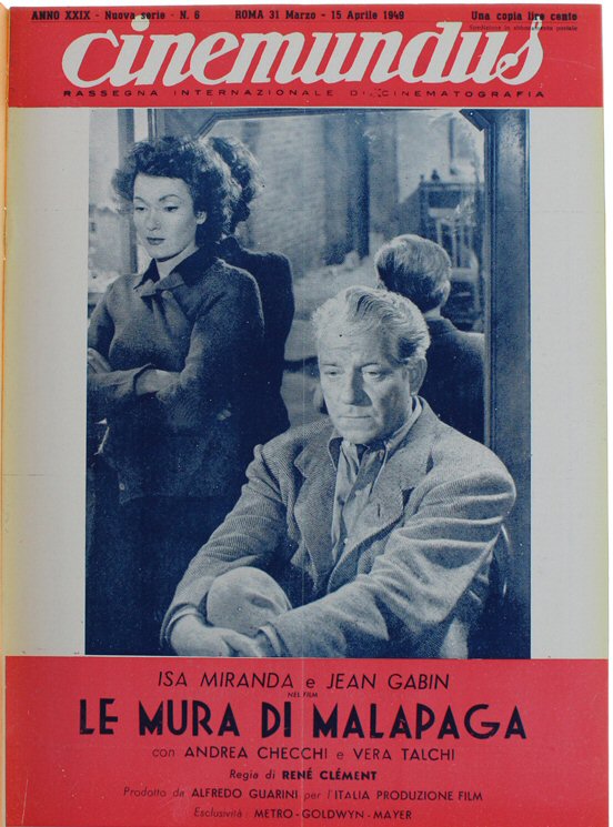 CINEMUNDUS magazine side cover Issue 6 31 March 1949