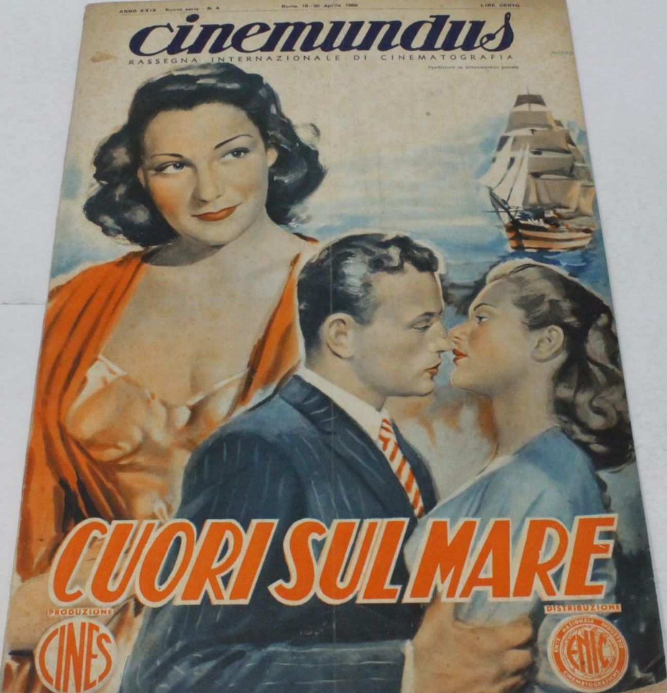 CINEMUNDUS magazine side cover Issue 4 15 April 1950