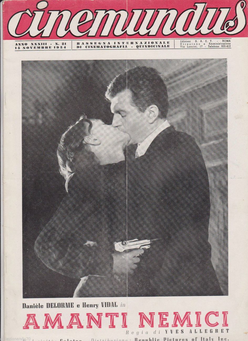 CINEMUNDUS magazine side cover Issue 21 15 November 1954