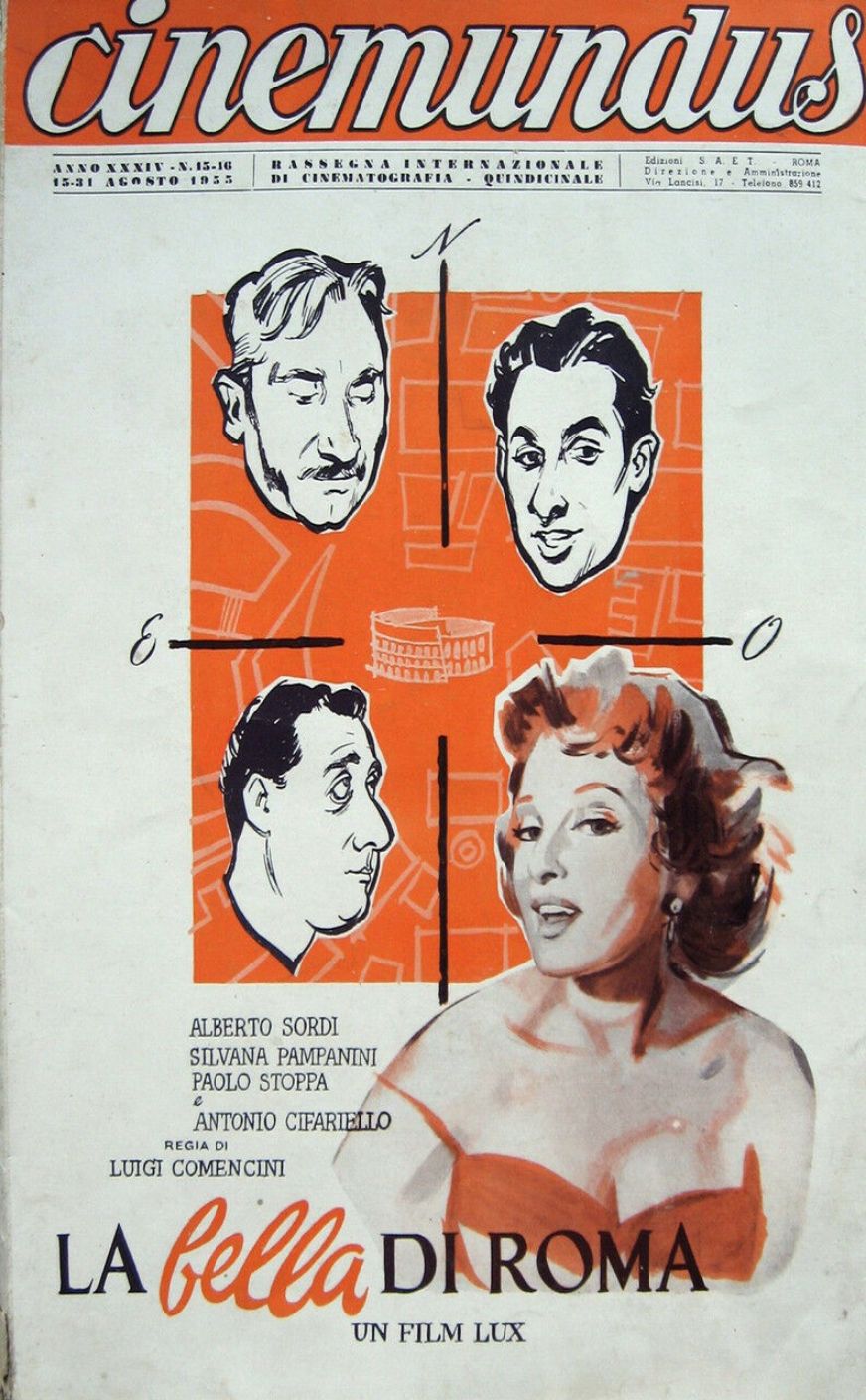 CINEMUNDUS magazine side cover Issue 15-16 15 August 1955