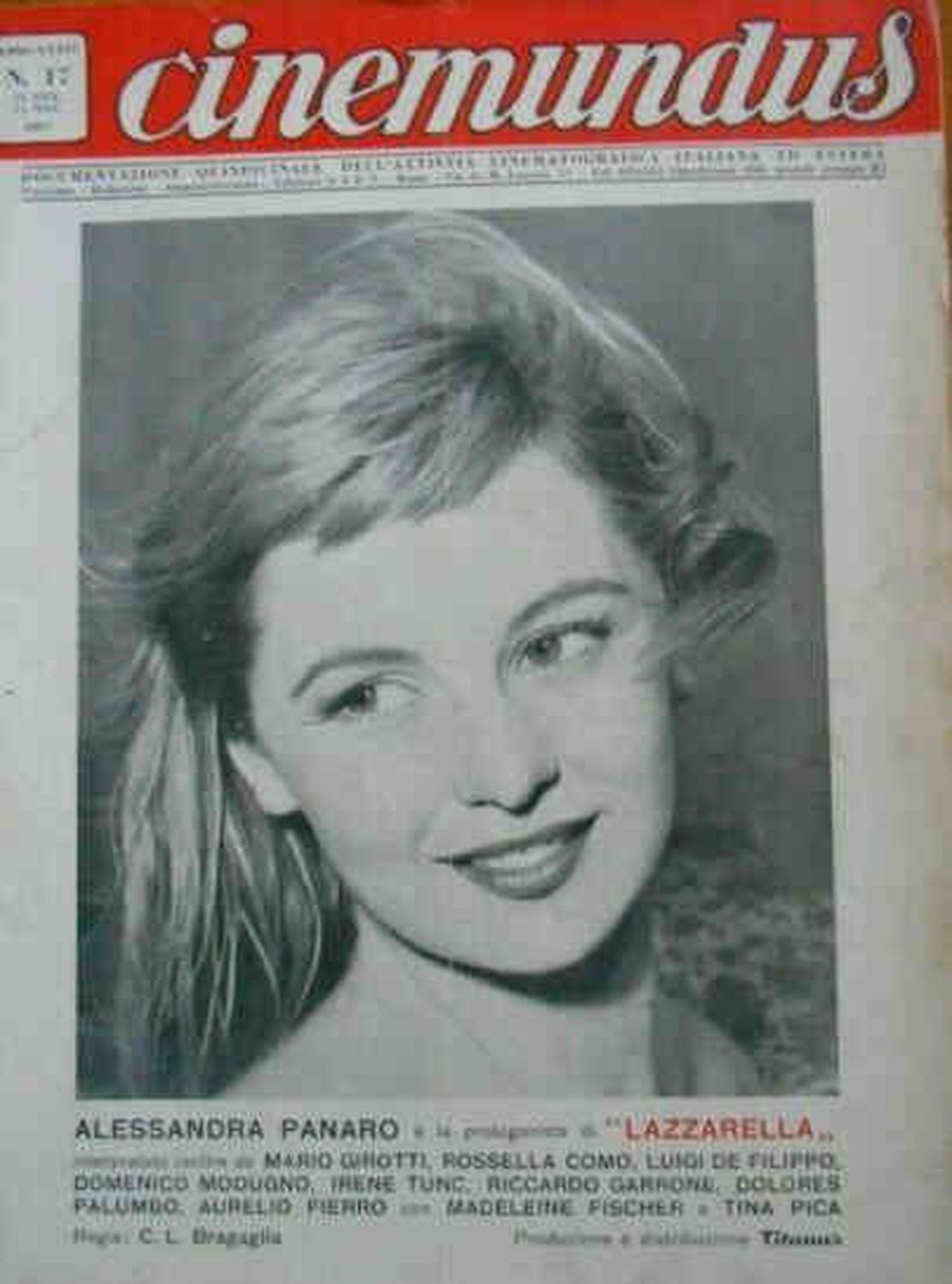CINEMUNDUS magazine side cover Issue 17   1957