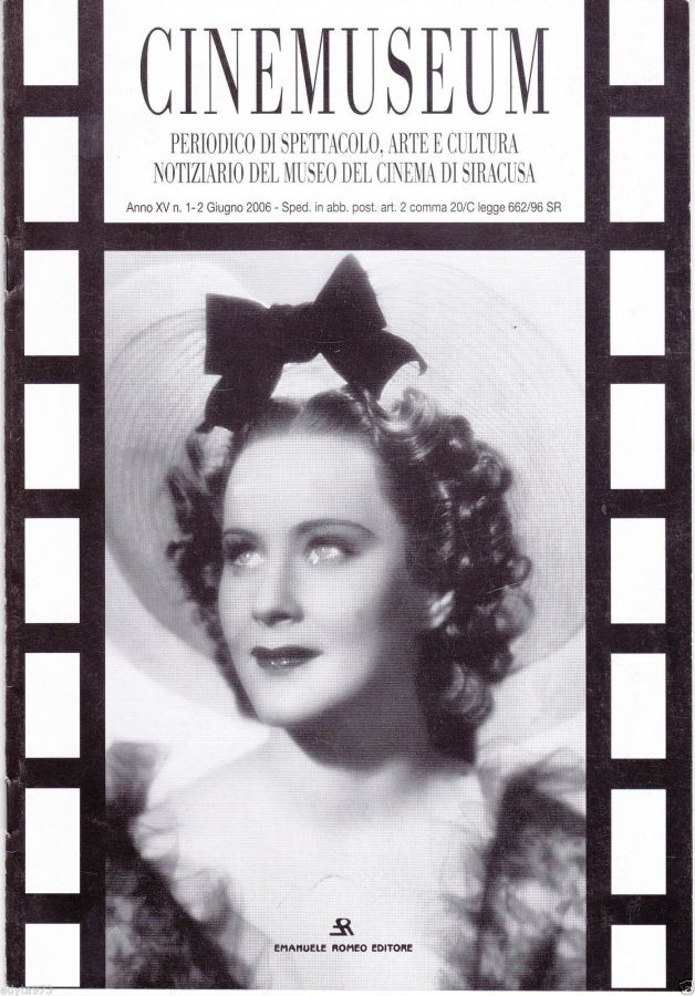 CINEMUSEUM magazine side cover Issue 1/2 June 2006