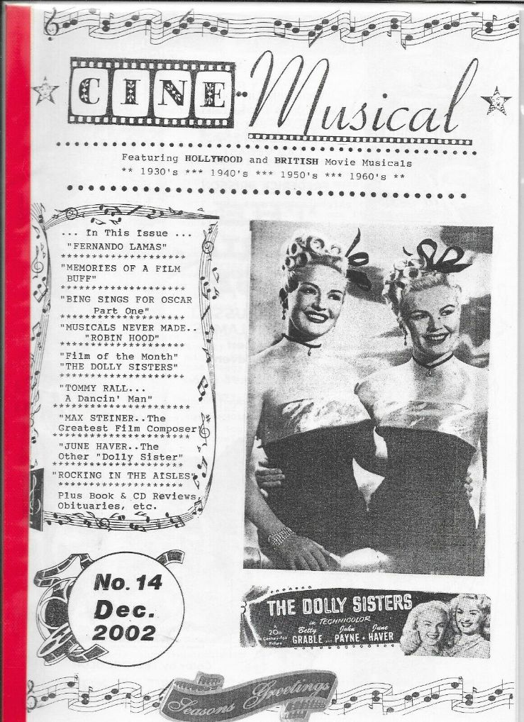 CINE MUSICAL magazine side cover Issue 14  December 2002