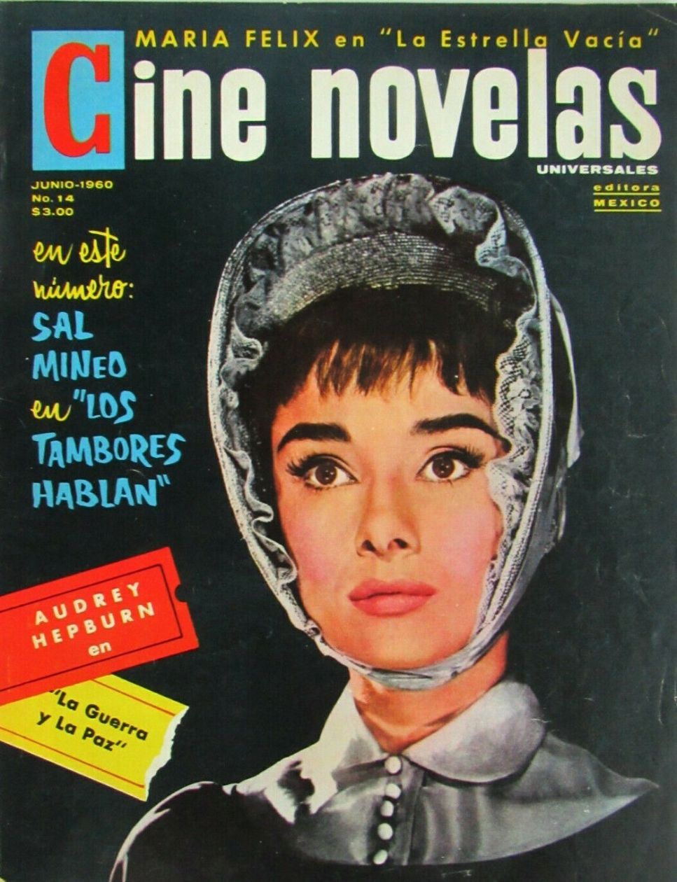 CINE NOVELAS magazine side cover Issue 14  June 1960