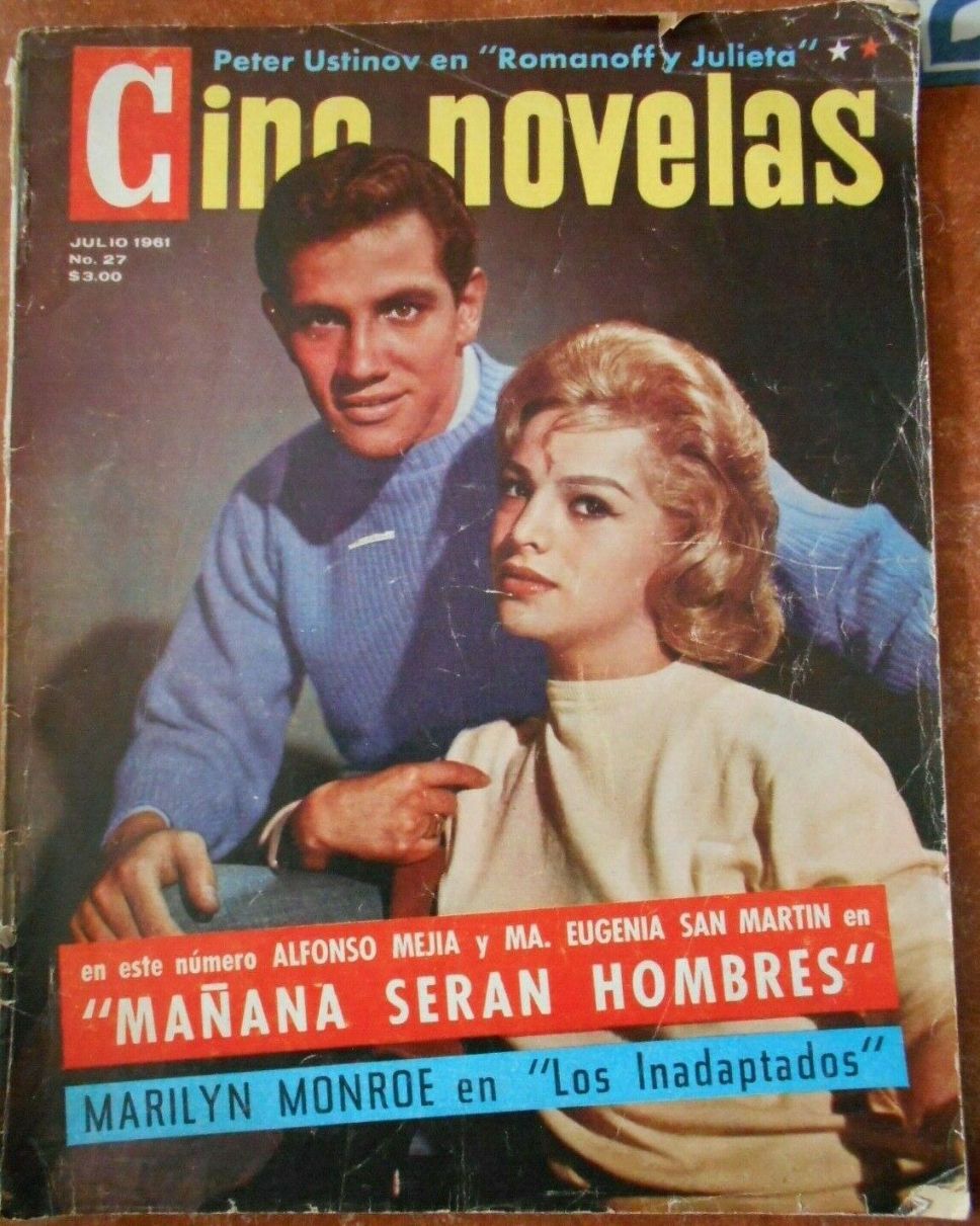 CINE NOVELAS magazine side cover Issue 27 10 July 1961