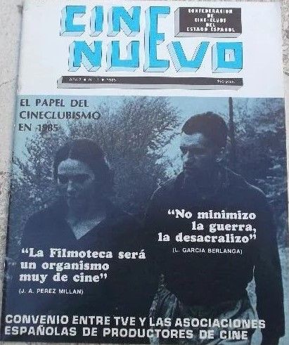 CINE NUEVO magazine side cover Issue 3   1985