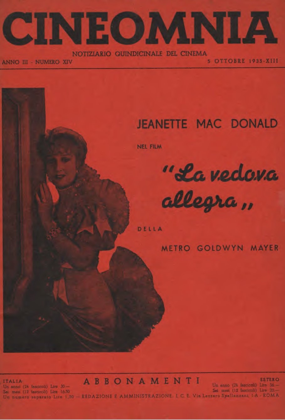 CINEOMNIA magazine side cover Issue 14 5 October 1935