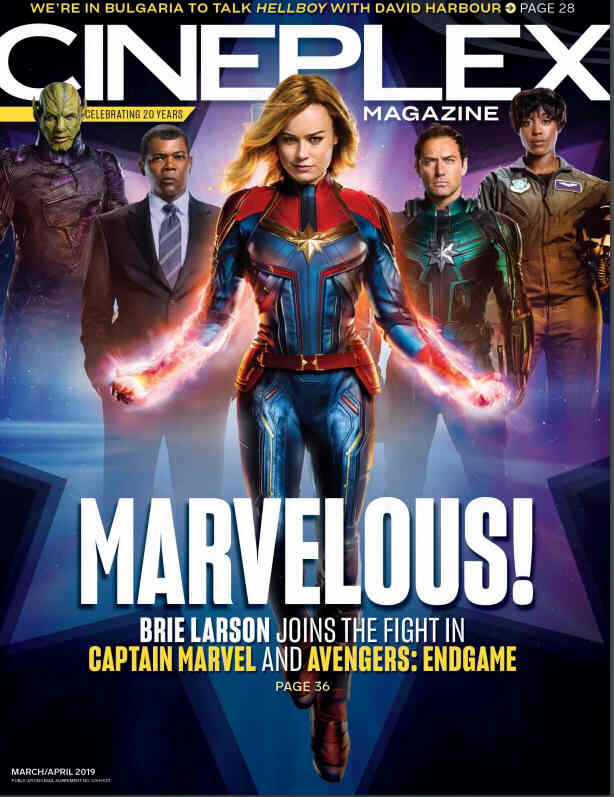 CINEPLEX magazine side cover  March/April 2019