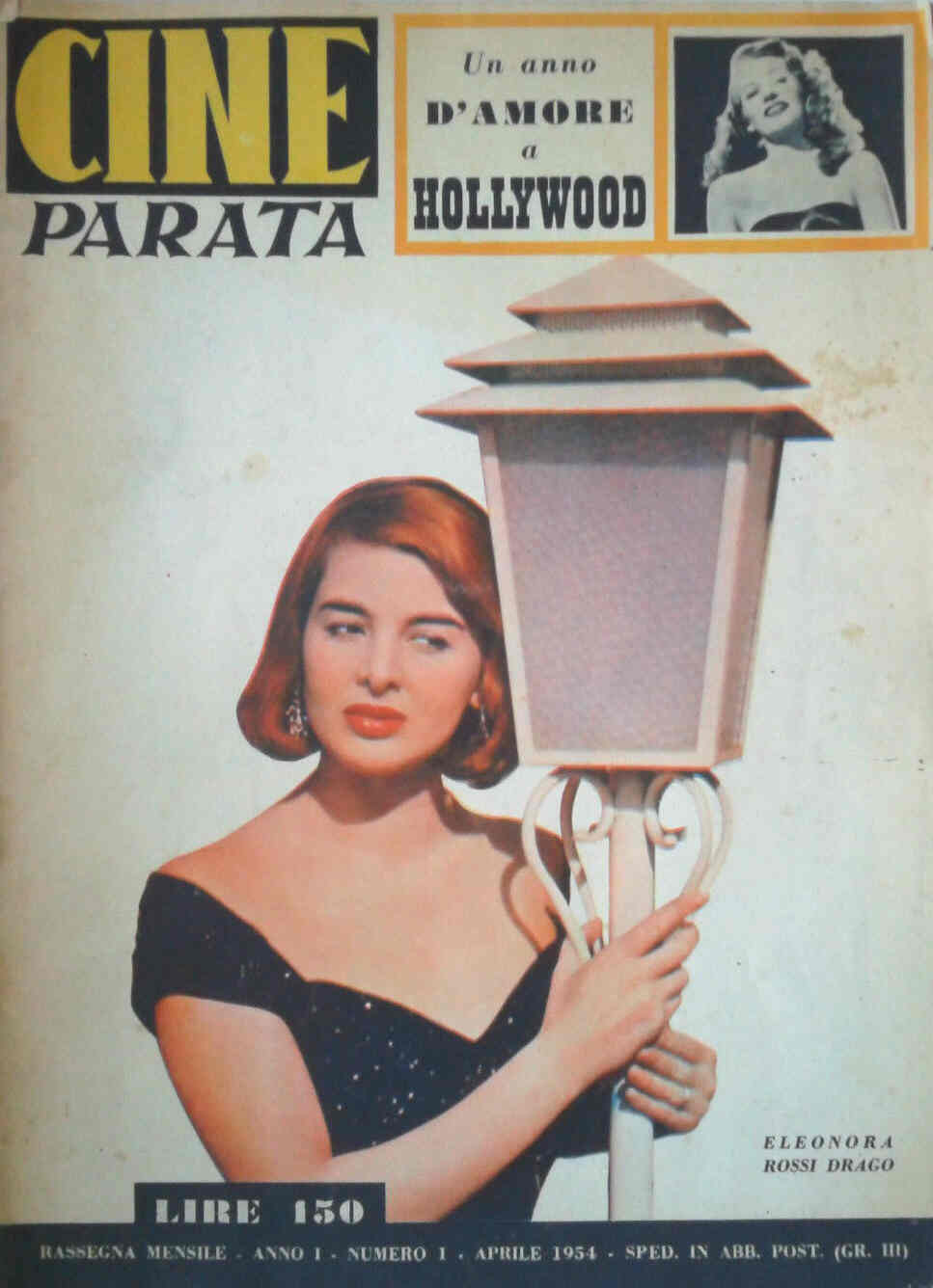 CINE PARATA magazine side cover Issue 1 April 1954