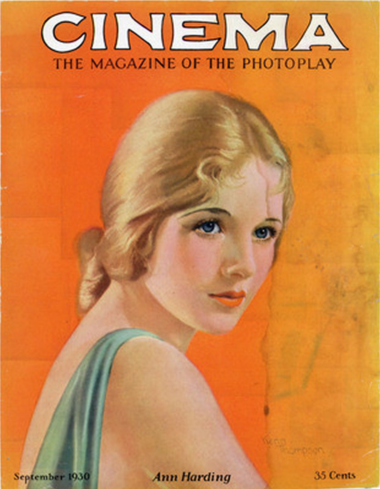 CINEMA 1930 magazine side cover  September 1930