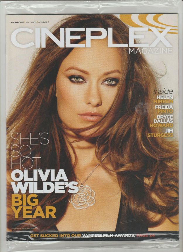 CINEPLEX magazine side cover  Vol 12 # 8 August 2011