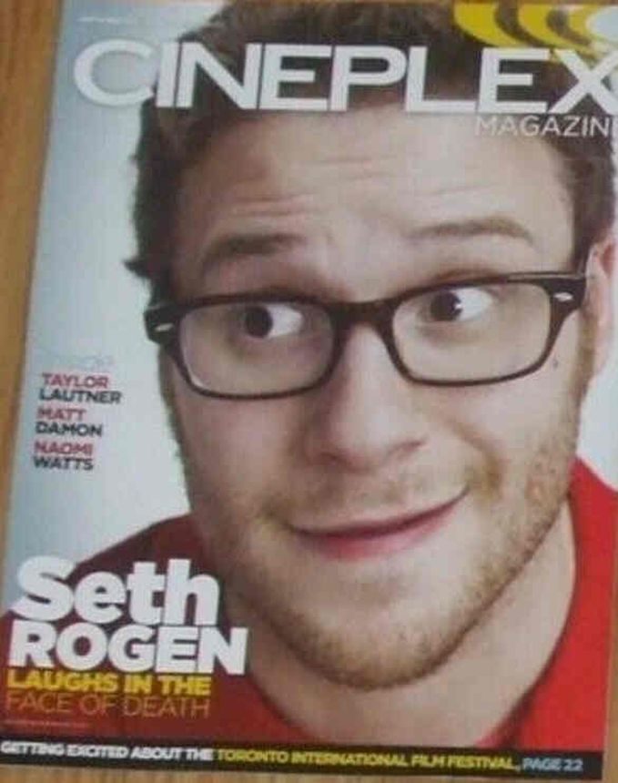 CINEPLEX magazine side cover  Vol 12 # 9 September 2011