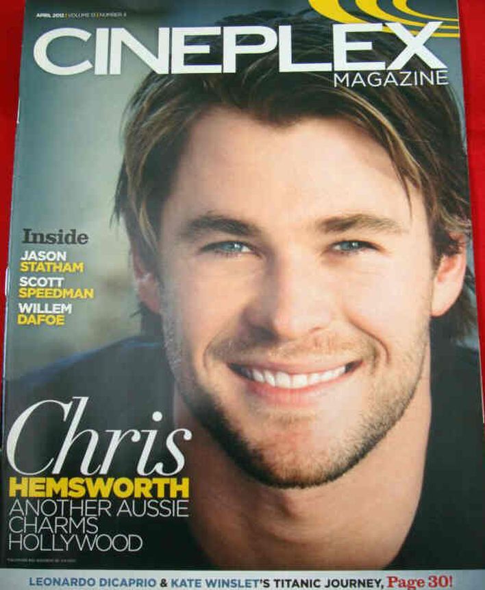 CINEPLEX magazine side cover  Vol 13 # 4 April 2012