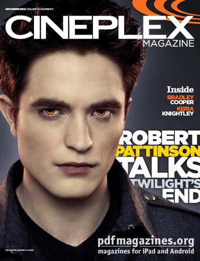 CINEPLEX magazine side cover  Vol 13 # 11 November 2012