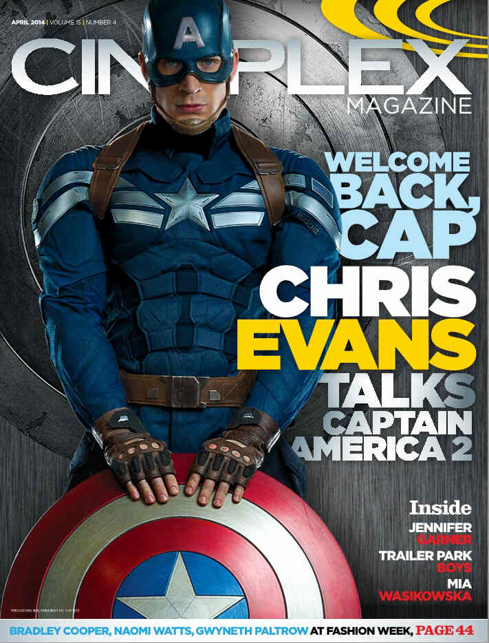 CINEPLEX magazine side cover  Vol 15 # 4 April 2014