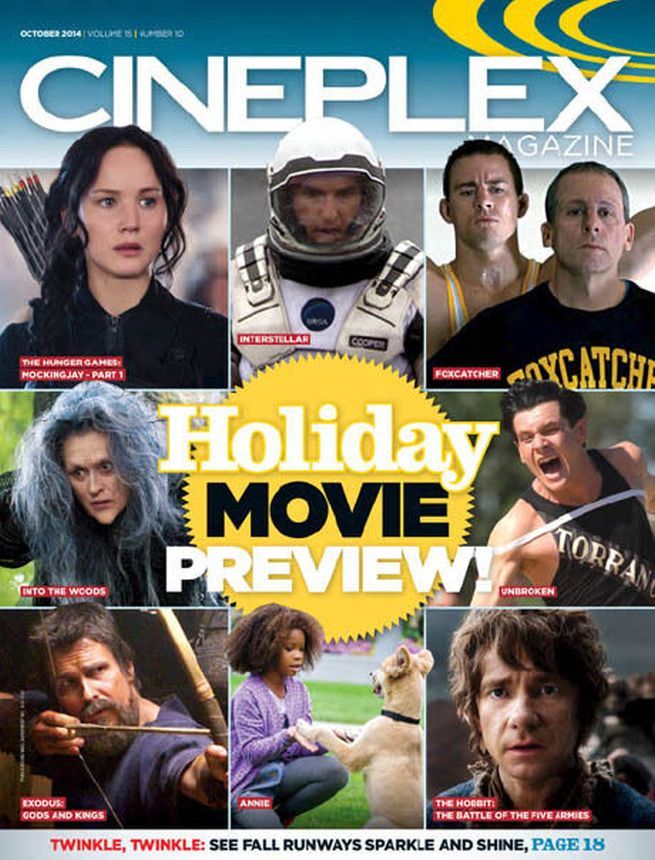 CINEPLEX magazine side cover  Vol 15 # 10 October 2014