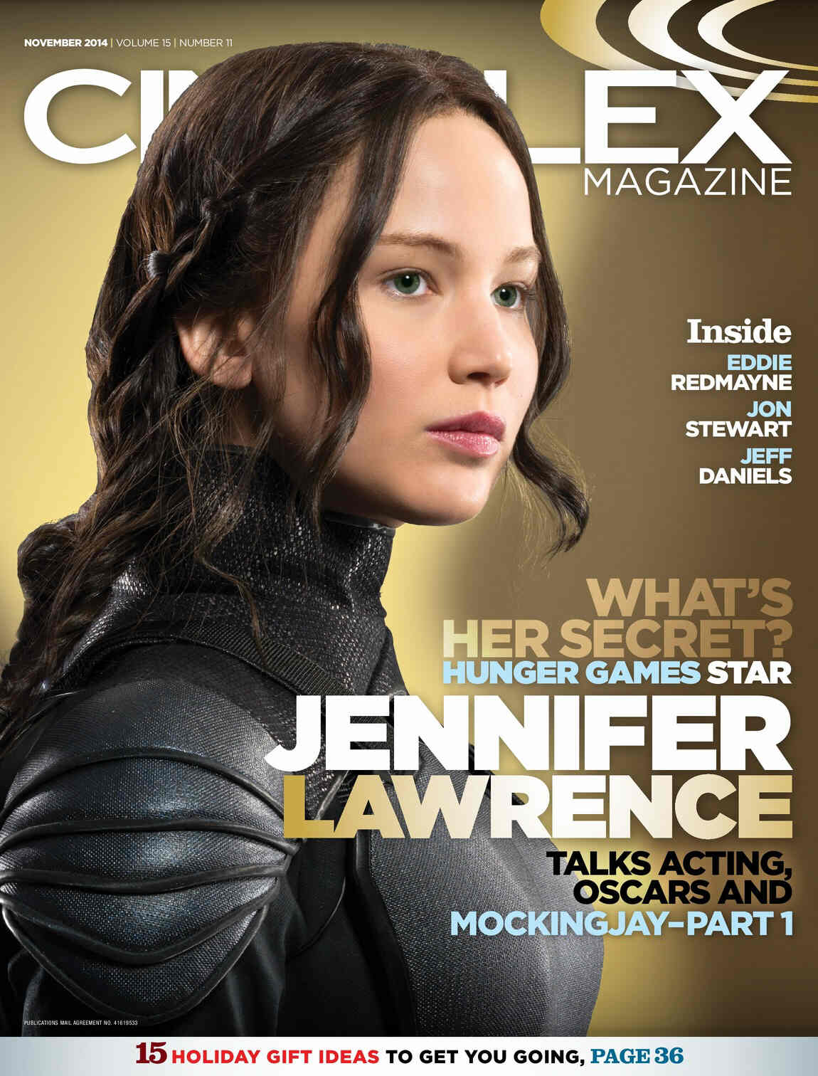 CINEPLEX magazine side cover  Vol 15 # 11 November 2014