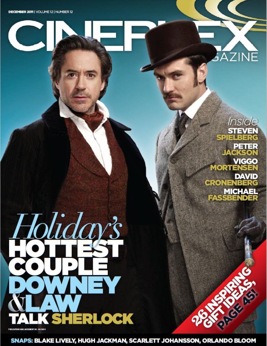 CINEPLEX magazine side cover  Vol 12 No  12  December 2011