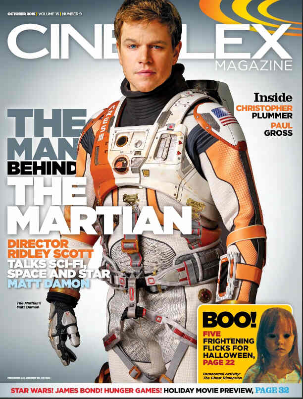 CINEPLEX magazine side cover October 2015