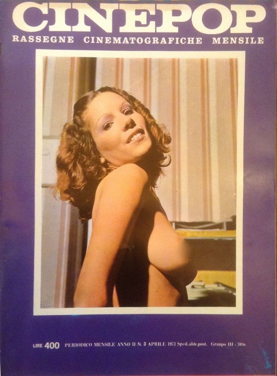 CINEPOP magazine side cover Issue 3 April 1973