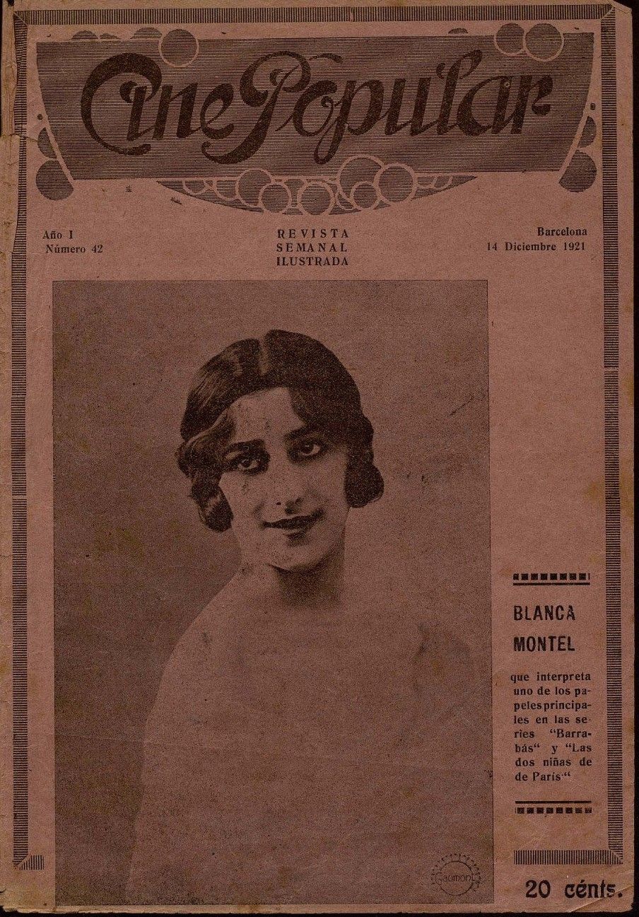 CINE POPULAR magazine side cover Issue 42 14 December 1921